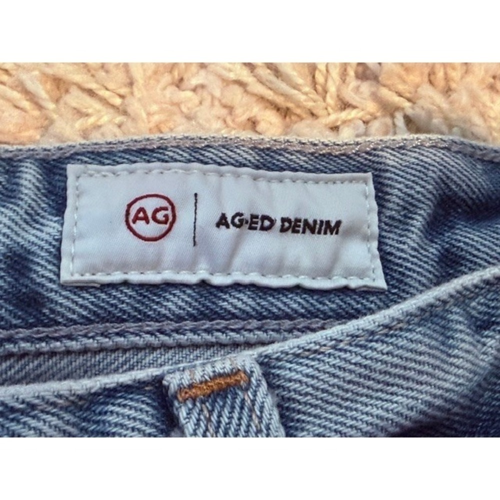 AG Adriano Goldschmied Kinsley High Rise Pop Crop Jeans 28R Lt Wash Distressed - Picture 2 of 16